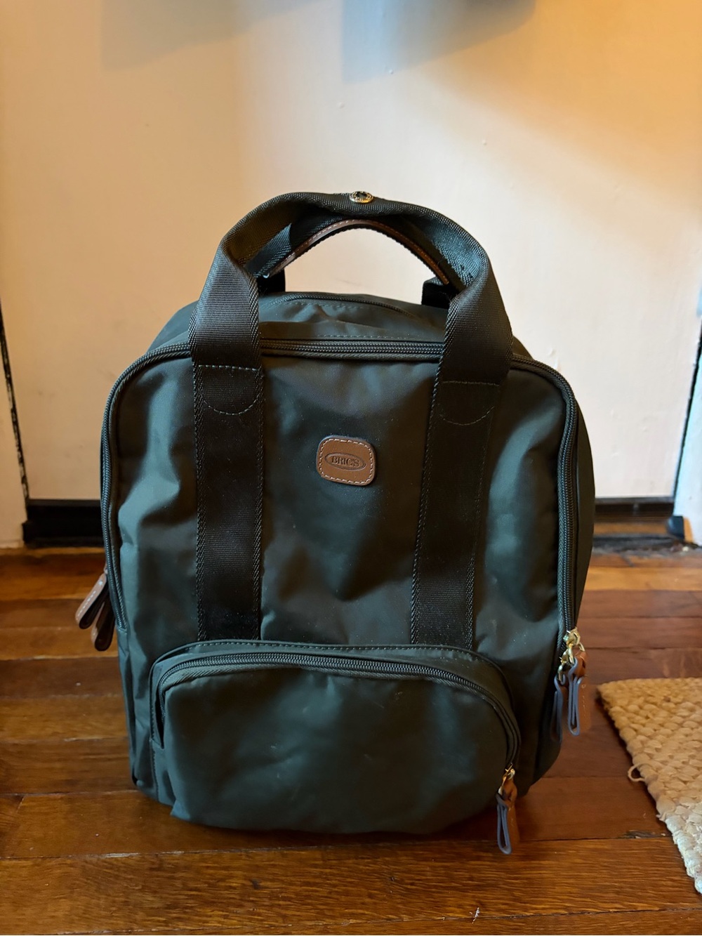 Bric's Dark Olive Green Everyday Backpack